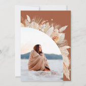 卒業写真アーチテラコッタパンパ植物学  招待状 (裏面)