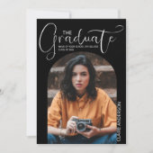 卒業写真アーチ型招待状 招待状 (正面)