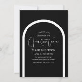 卒業写真アーチ型招待状 招待状 (裏面)