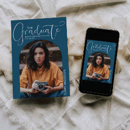 卒業写真アーチ型招待状 招待状