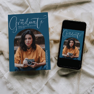 卒業写真アーチ型招待状 招待状