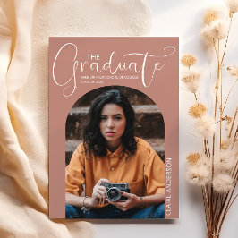 卒業写真アーチ型招待状 招待状