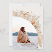 卒業写真アーチterracotta pampas植物学 招待状 (裏面)