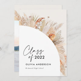 卒業写真アーチterracotta pampas植物学 招待状