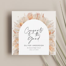 卒業写真アーチterracotta pampas植物学