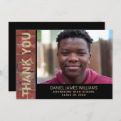 卒業写真アーバンレッドブリック サンキューカード (正面/裏面)