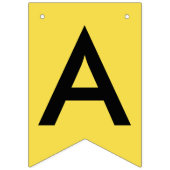 卒業写真イエローブラック バンティングフラッグ (第2の旗)