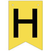 卒業写真イエローブラック バンティングフラッグ (第1の旗)