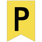 卒業写真イエローブラック バンティングフラッグ (第3の旗)