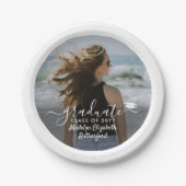 卒業写真エレガントと白書学年 ペーパープレート (正面)