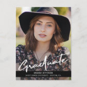 卒業写真エレガントの日付を保存する 案内ポストカード (正面)
