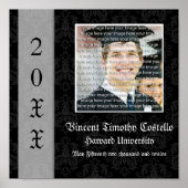 卒業写真エレガントコラージュのウォールアート ポスター (正面)