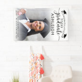 卒業写真エレガントブラックスクリプトクラス年 横断幕 (インサイチュ)