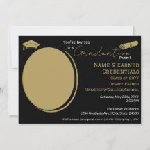 卒業写真エレガントブラック金ゴールドキャップ、ディプロマ