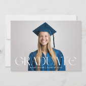 卒業写真エレガント卒業発表 案内状 (正面)