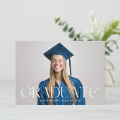 卒業写真エレガント卒業発表 案内状 (スタンド正面)