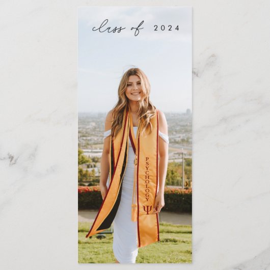 卒業写真エレガント書道メニューカード メニュー (裏面)