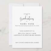 卒業写真エレガント発表/招待状 招待状 (裏面)