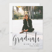 卒業写真エレガント発表/招待状 招待状 (正面/裏面)