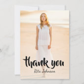 卒業写真エレガント高校卒業 サンキューカード (正面)