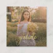 卒業写真オープンハウス2024卒業パーティーカード スクエア名刺 (正面)