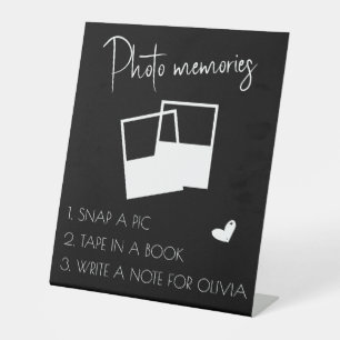 卒業写真カスタムの思い出のサイン 台座サイン