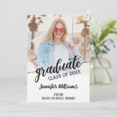 卒業写真カスタム卒業生発表会 招待状 (スタンド正面)