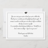 卒業写真カスタムThank You Note Backside サンキューカード (裏面)