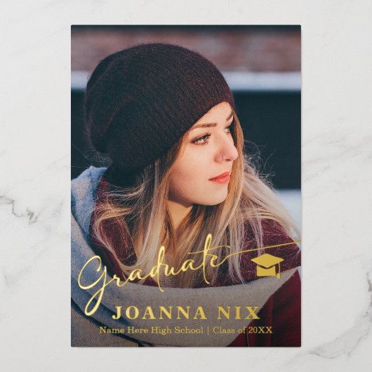 卒業写真カード 箔シーズンカード (正面)