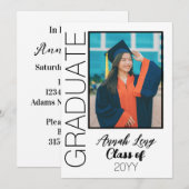 卒業写真クラスオブ 招待状 (正面/裏面)