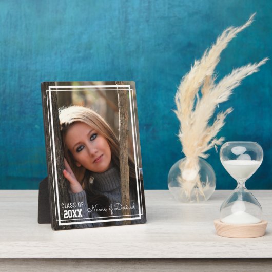 卒業写真クラス年5x7垂直 フォトプラーク (側面)