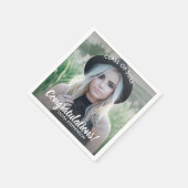 卒業写真クラス20XXおめでとうございますカスタム スタンダードカクテルナプキン (角)