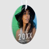 卒業写真クラス20XXメモリ記念メモリ オーナメント (正面)