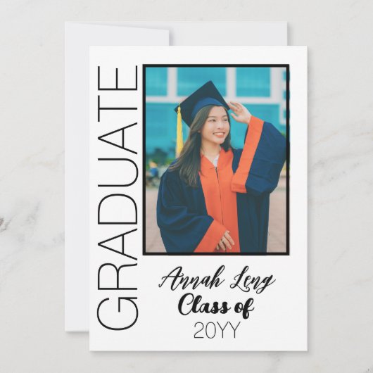 卒業写真クラス の 招待状 (正面)