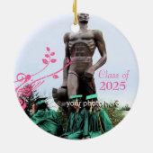 卒業写真クリスマスオーナメント セラミックオーナメント (裏面)