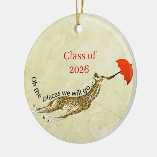 卒業写真クリスマスオーナメント セラミックオーナメント (左)