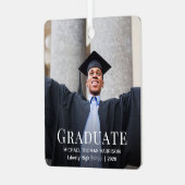 卒業写真クリスマス メタルオーナメント (正面左)