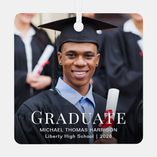 卒業写真クリスマス メタルオーナメント (裏面)