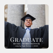 卒業写真クリスマス メタルオーナメント (正面)