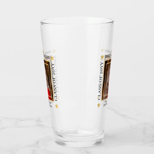 卒業写真グラッドキャップスクール | 年の記念 タンブラーグラス (左)