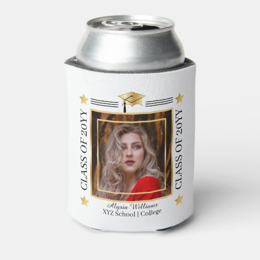 卒業写真グラッドキャップスクール | 年の記念 缶クーラー (缶裏面)