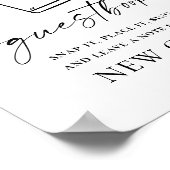 卒業写真ゲストブックミニマエレガントリスト ポスター (角)