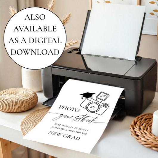 卒業写真ゲストブックミニマエレガントリスト ポスター