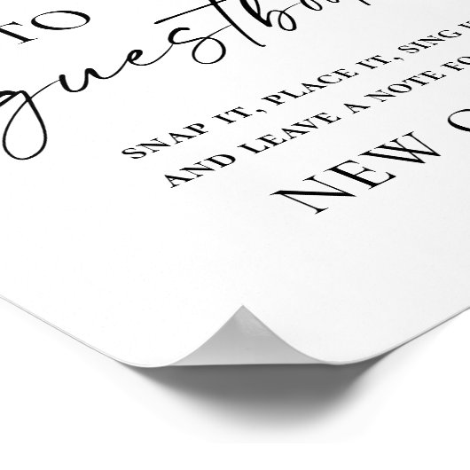 卒業写真ゲストブックミニマエレガントリスト ポスター (角)