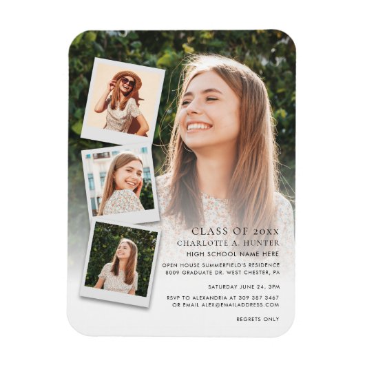 卒業写真コラージオープンハウス2024パーティー マグネット (縦)