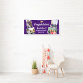 卒業写真コラージュおめでとうシニアカラー 横断幕 (インサイチュ)