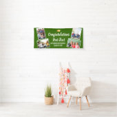 卒業写真コラージュおめでとうシニアカラー 横断幕 (インサイチュ)