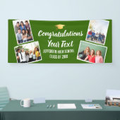 卒業写真コラージュおめでとうシニアカラー 横断幕 (トレードショー)