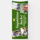 卒業写真コラージュおめでとうシニアカラー 横断幕 (縦)