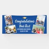 卒業写真コラージュおめでとうシニアカラー 横断幕 (横)